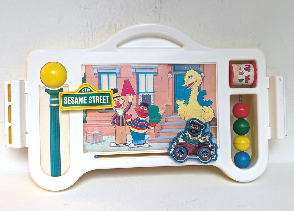 Vintage 1986 Sesame Street Reversible Activity Center & Food Tray Muppets, Inc.
